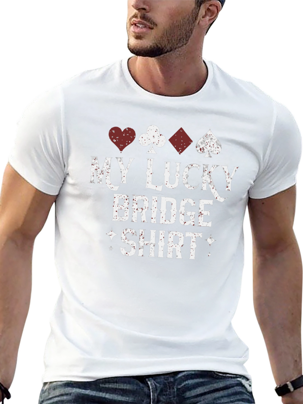 Lucky Bridge Shirt - Playing Card Suit Design