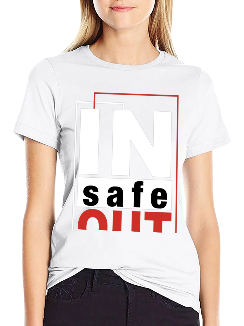 IN Safe OUT Graphic Tee - Black T-Shirt