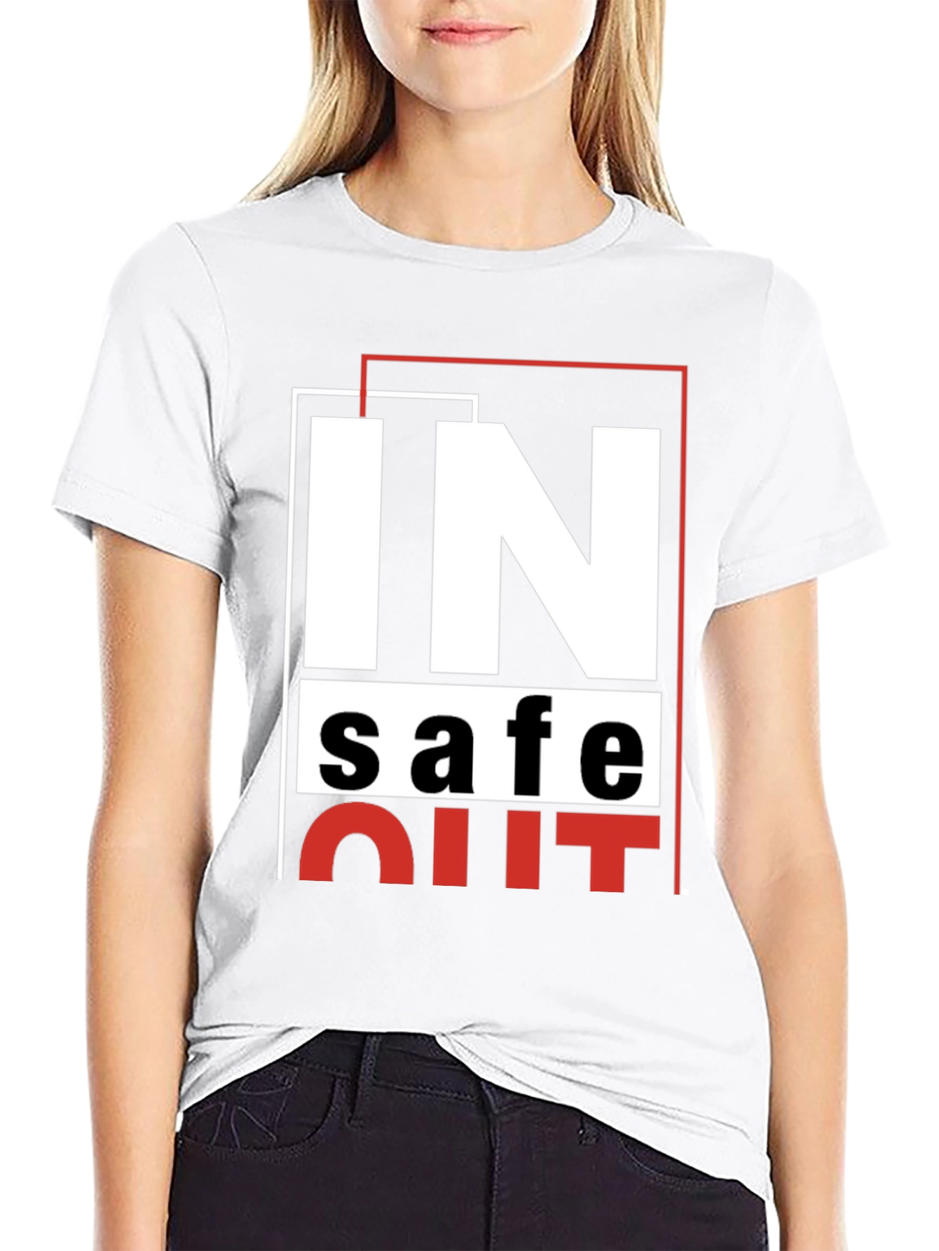 IN Safe OUT Graphic Tee - Black T-Shirt