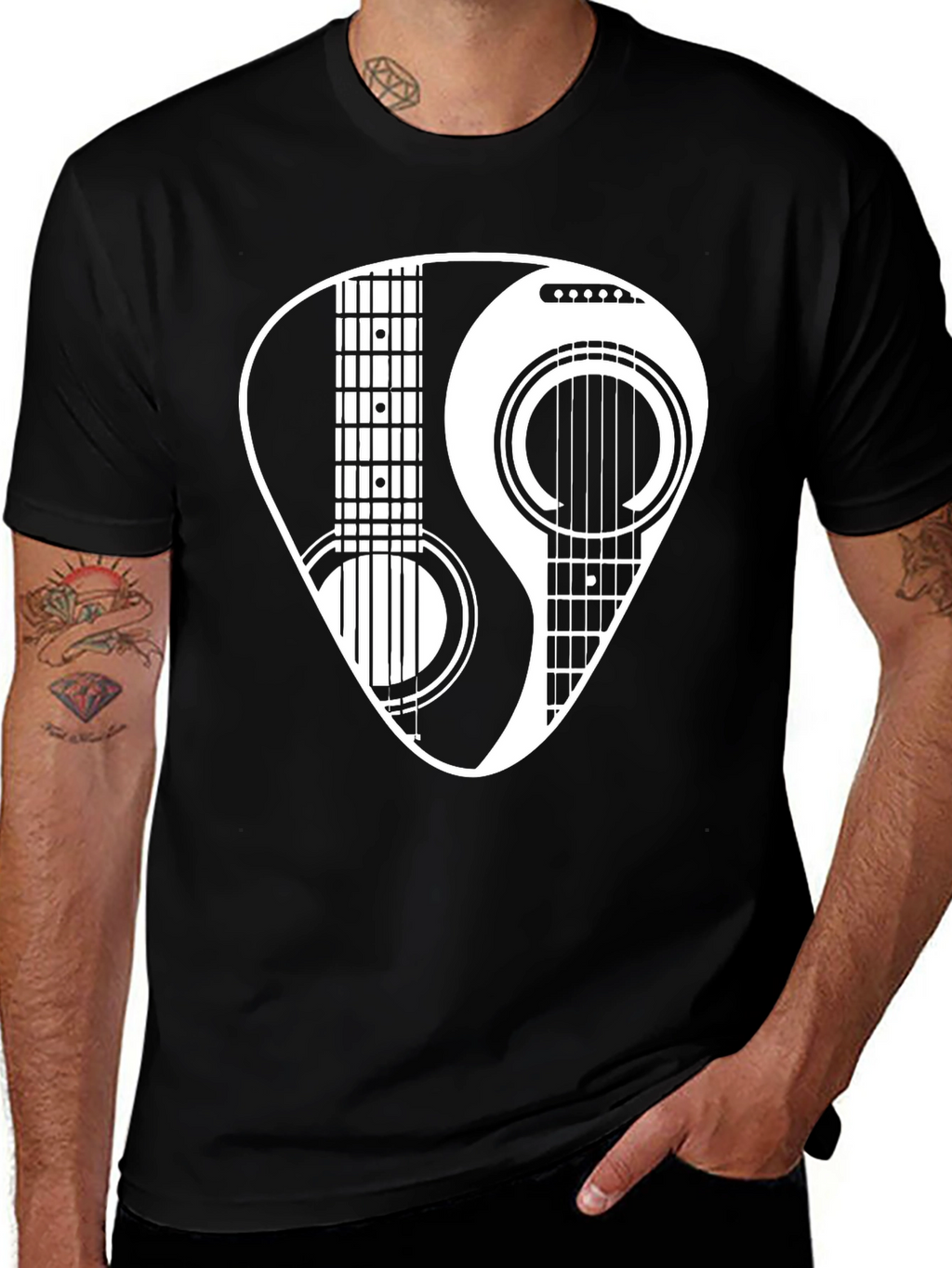 Yin Yang Guitar Pick T-Shirt
