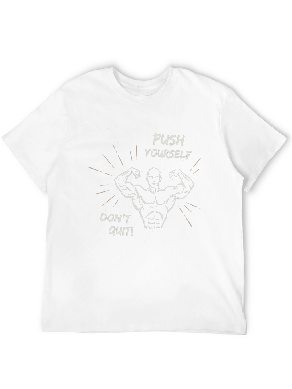 Motivational Push Yourself Graphic Tee - Black