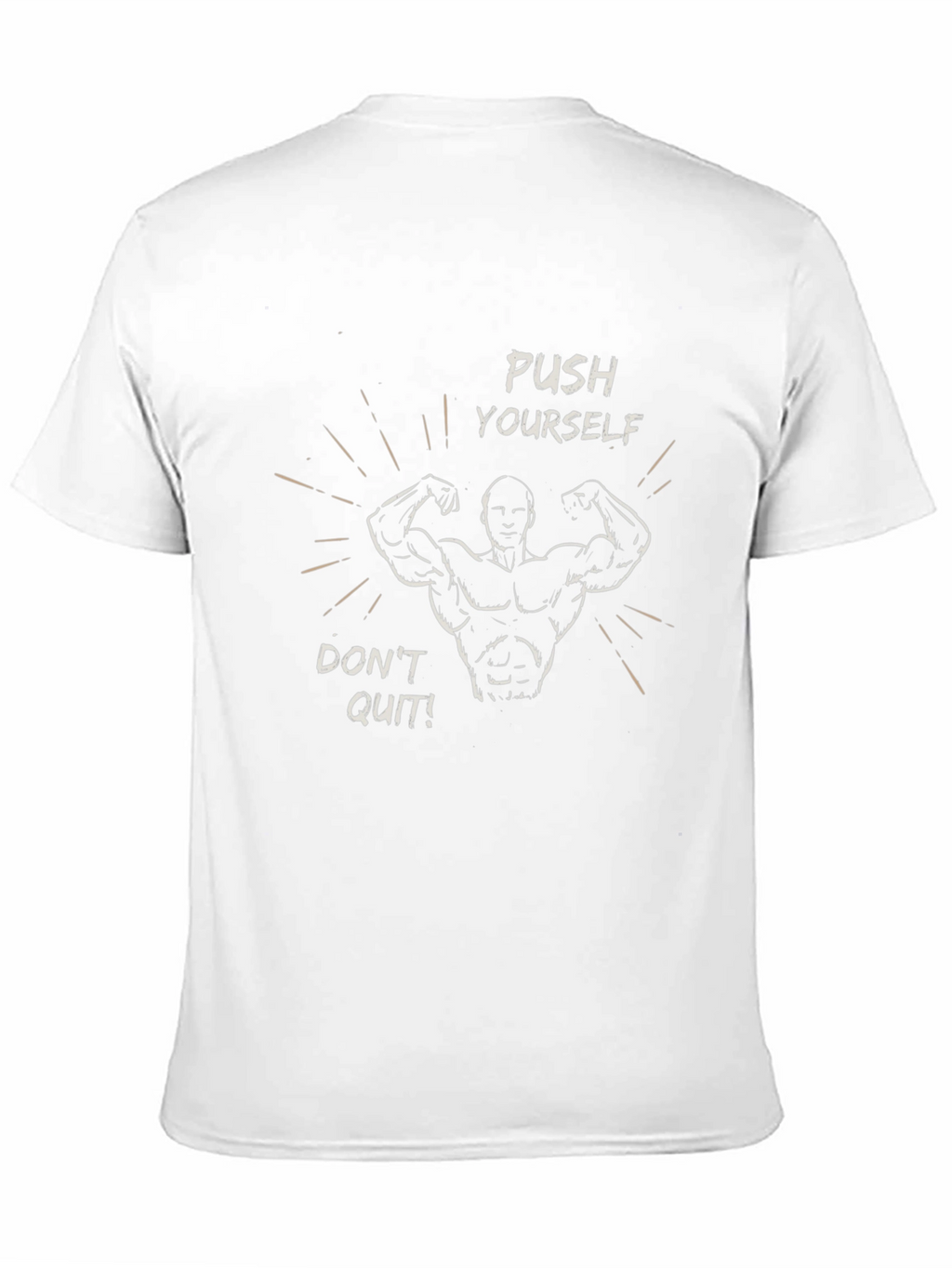 Motivational Push Yourself Graphic Tee - Black