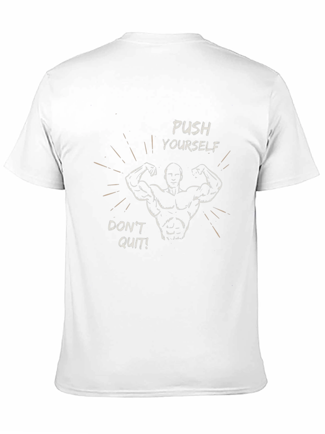Motivational Push Yourself Graphic Tee - Black