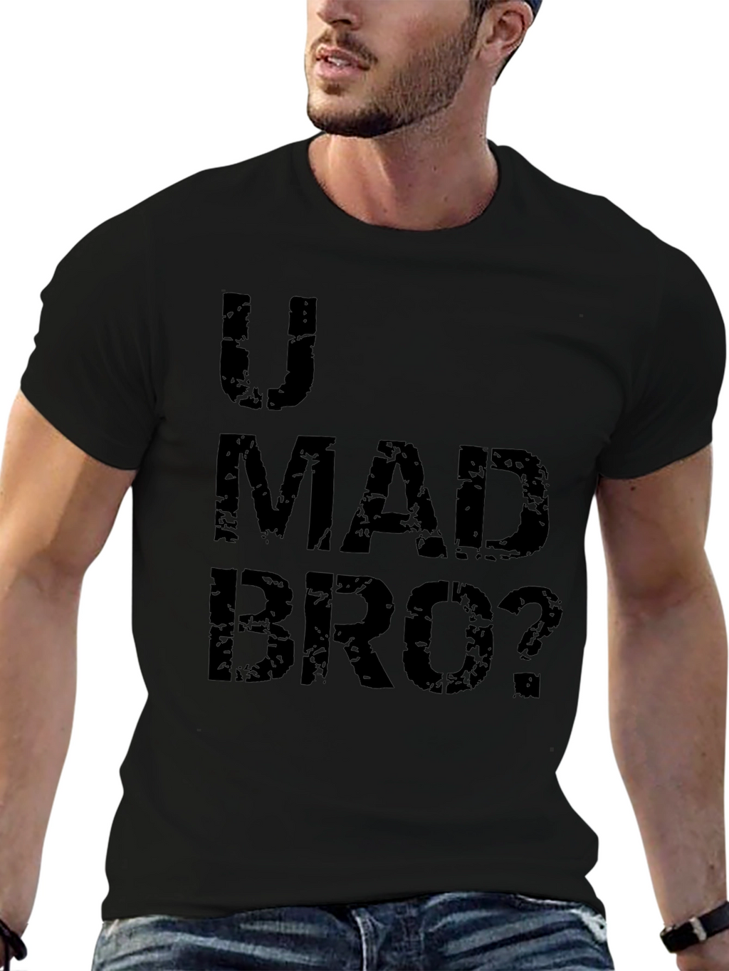 U Mad Bro? Graphic T-Shirt - Black