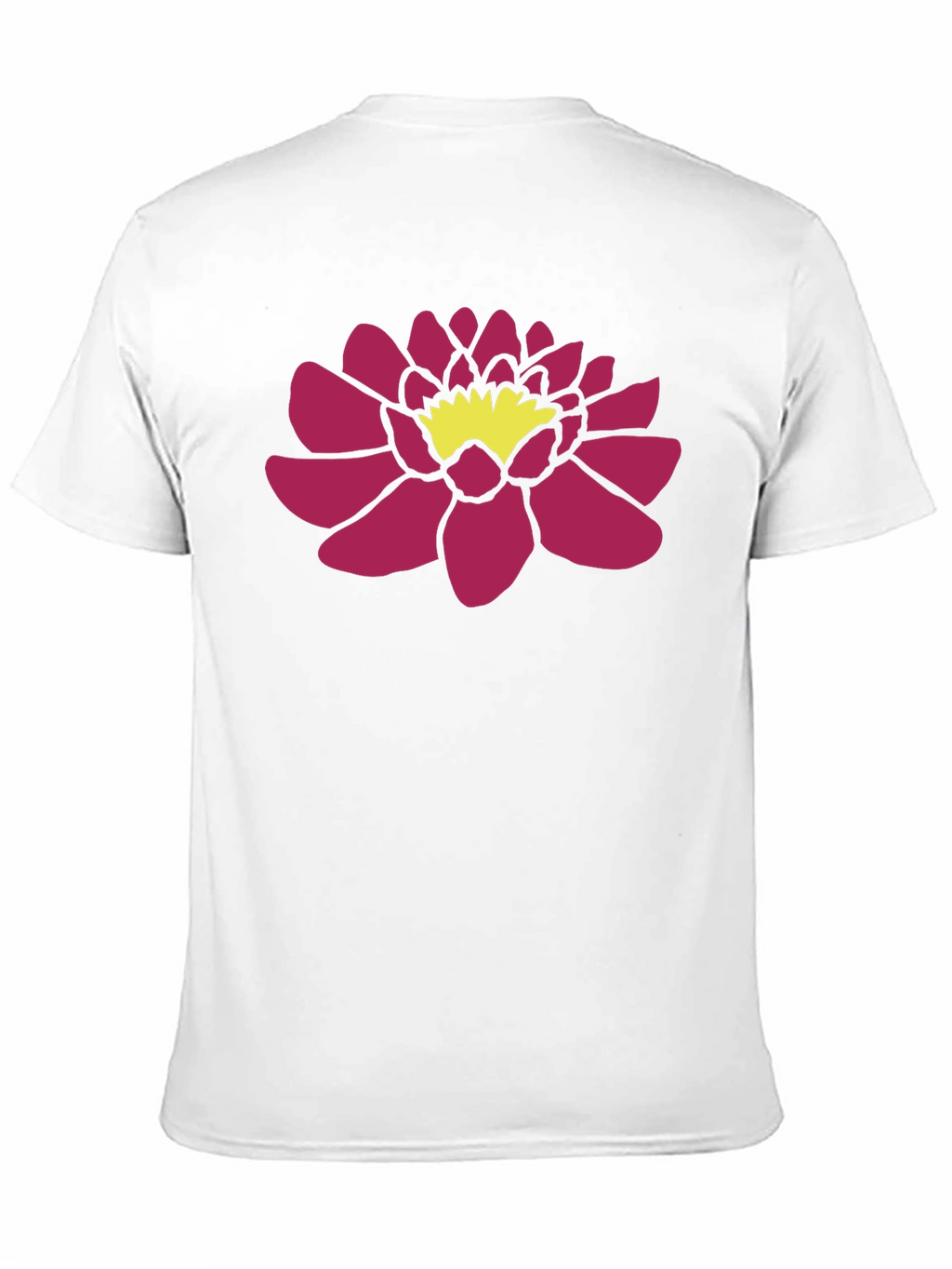 Black T-Shirt with Pink Lotus Flower Graphic