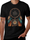 Dreamcatcher Graphic Tee - Black Cotton T-Shirt