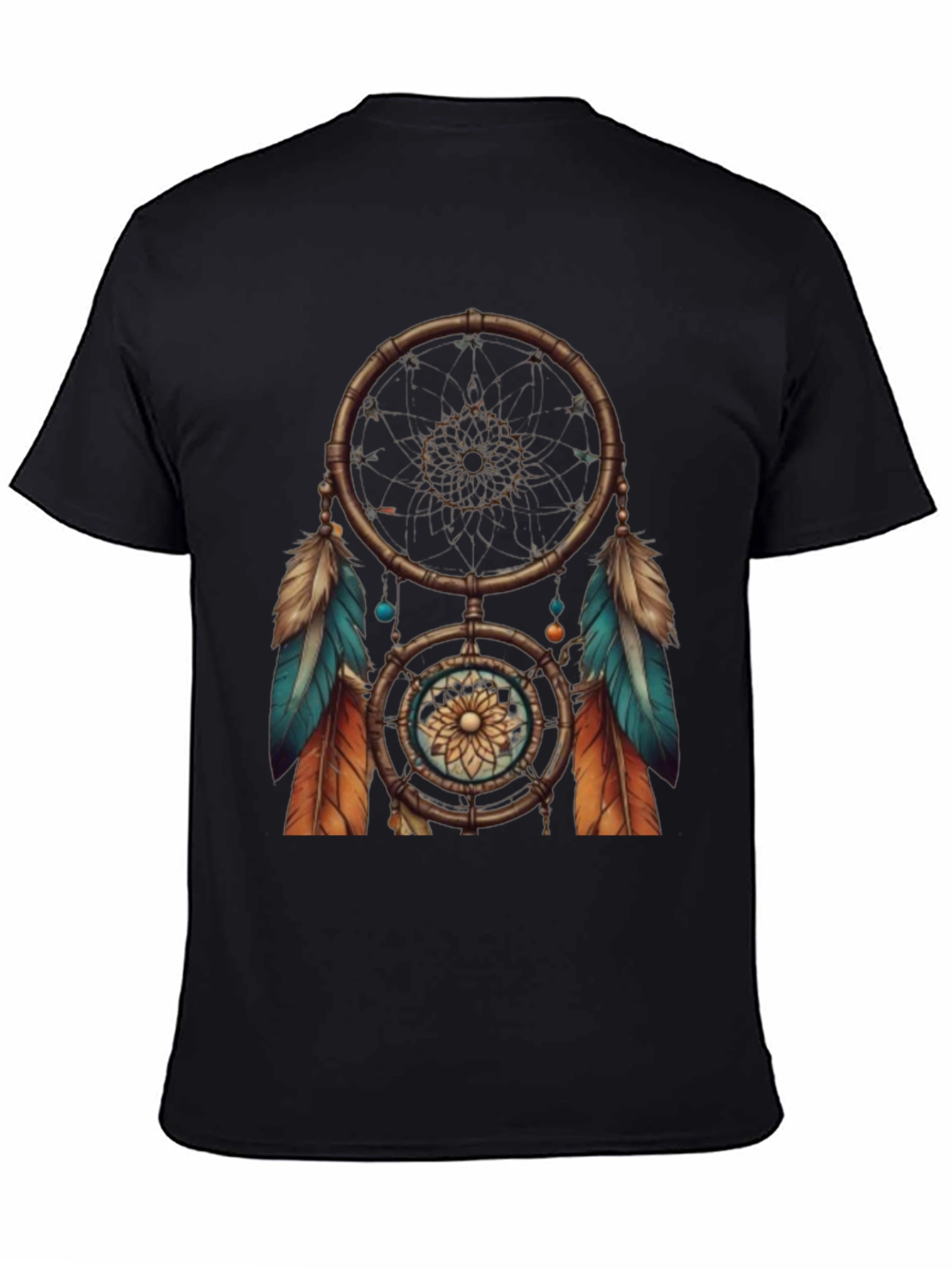 Dreamcatcher Graphic Tee - Black Cotton T-Shirt