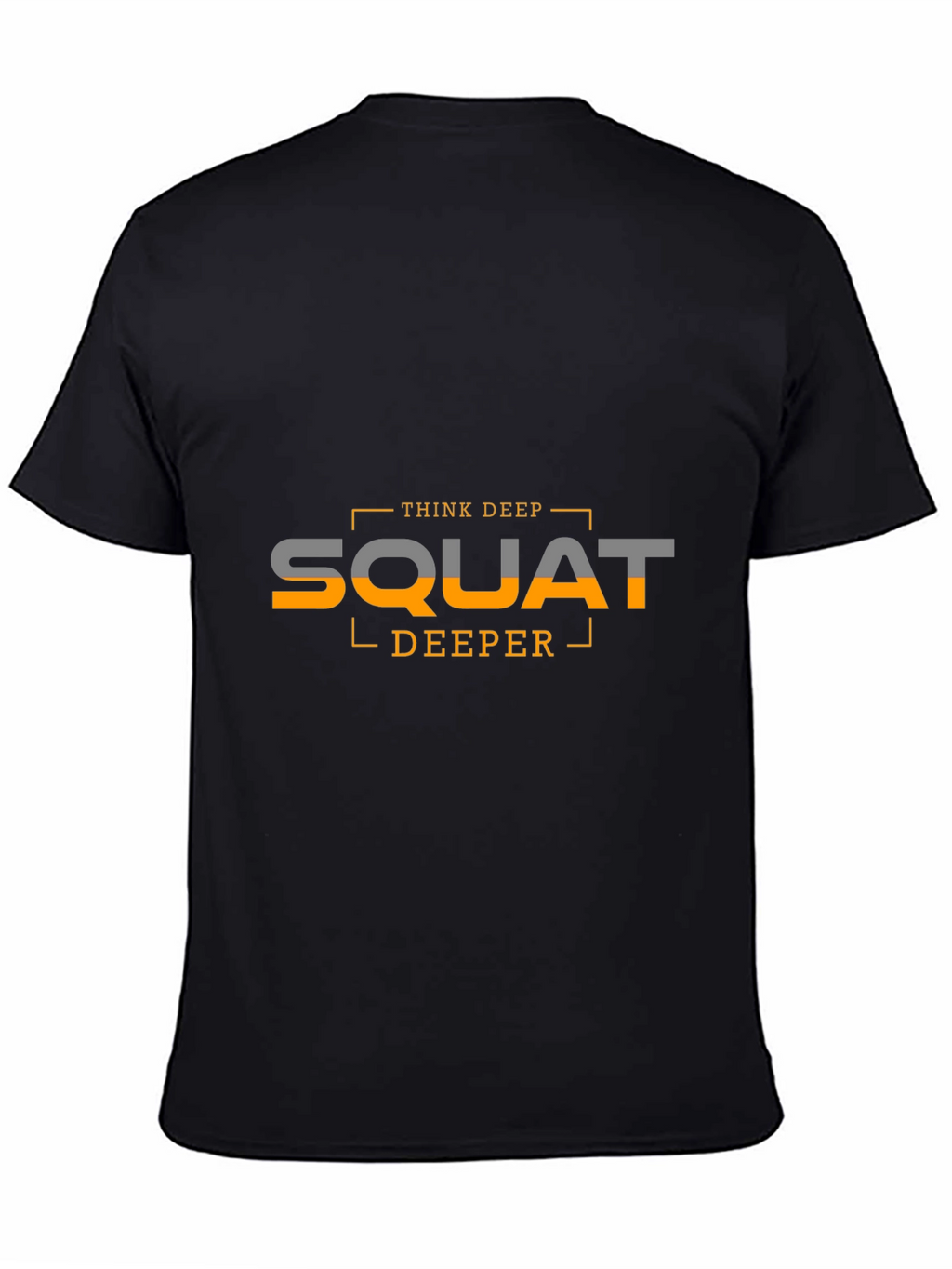 Think Deep Squat Deeper Black Graphic Tee