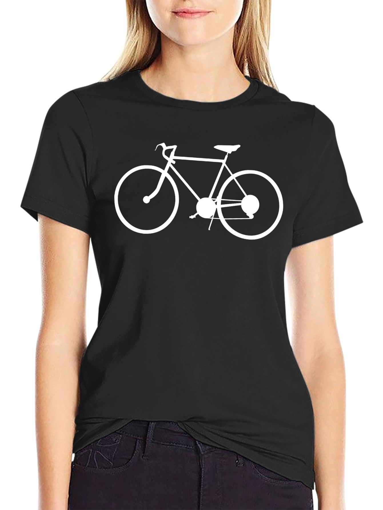 Black Bicycle Graphic T-Shirt - Casual Ride Style