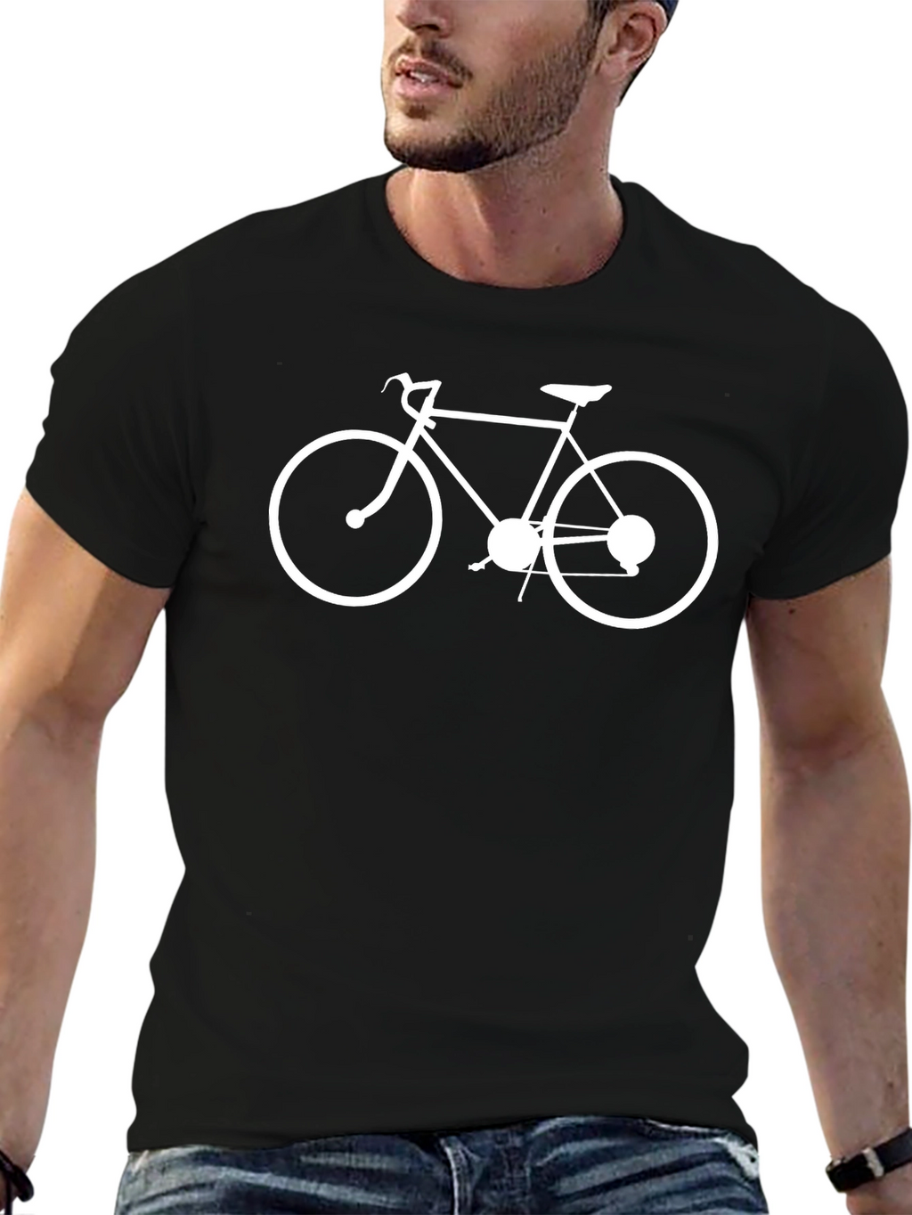 Black Bicycle Graphic T-Shirt - Casual Ride Style