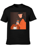 Cartoon Design Black T-Shirt