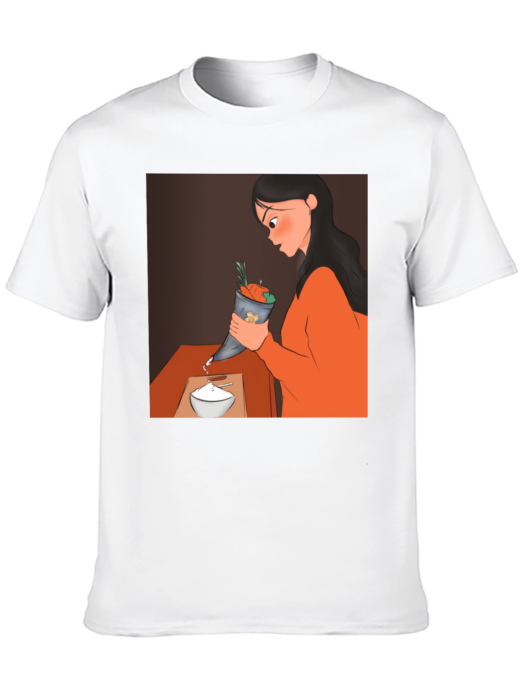 Cartoon Design Black T-Shirt