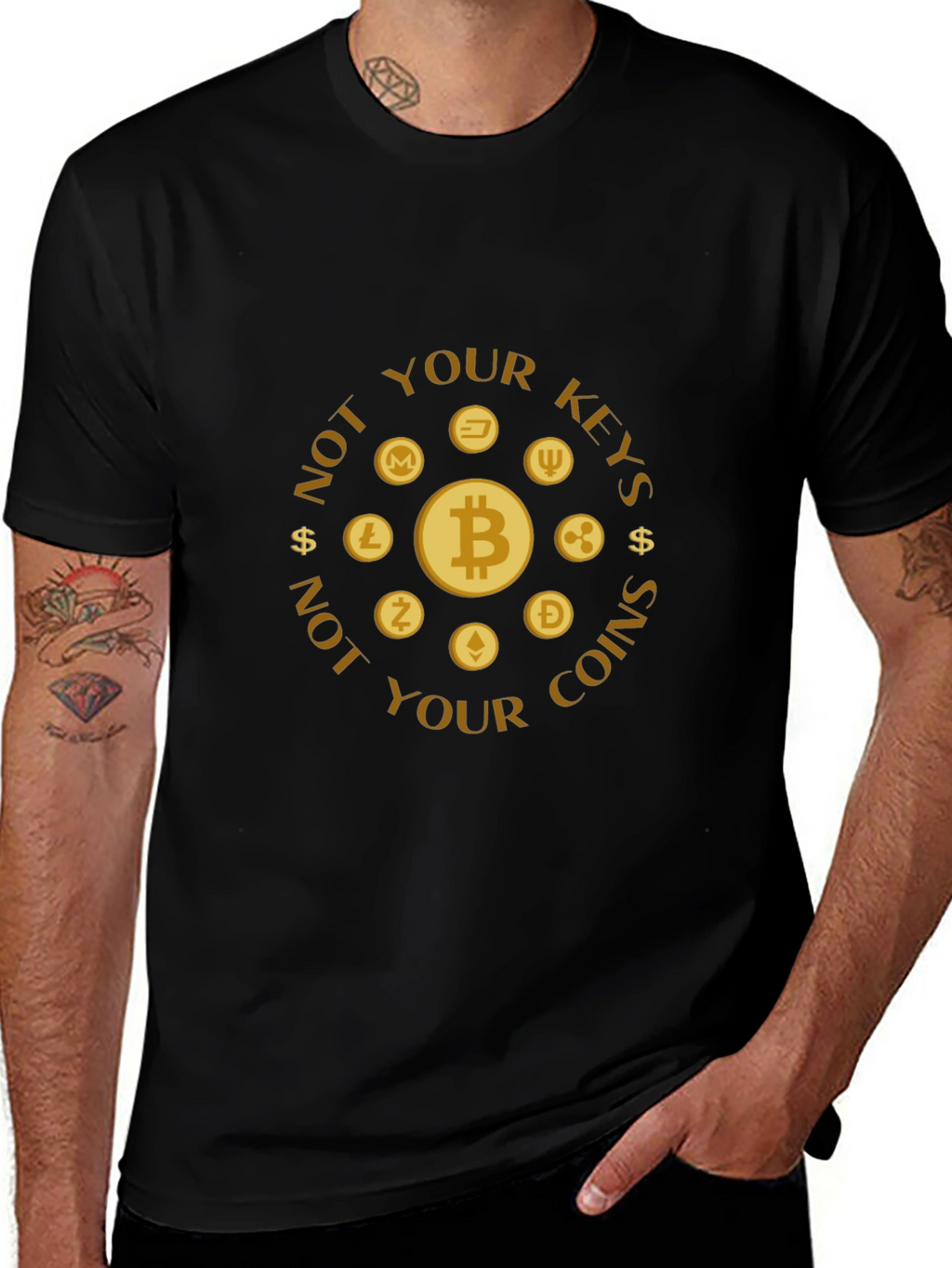 Crypto T-Shirt - Not Your Keys Not Your Coins