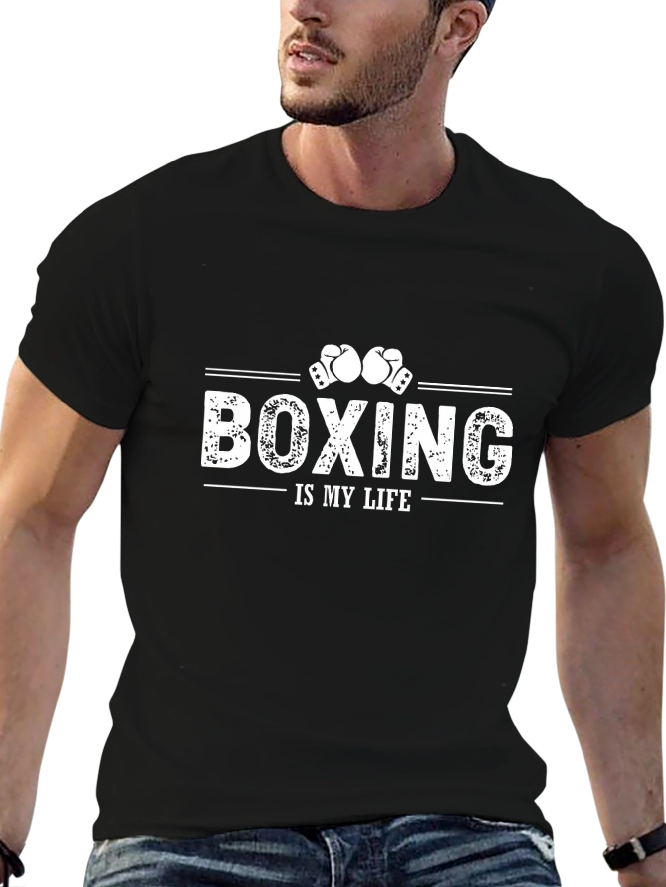 Boxing is My Life T-Shirt - Black Graphic Tee