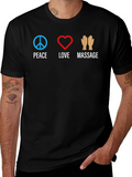 Peace Love Massage T-Shirt - Unisex Black Tee