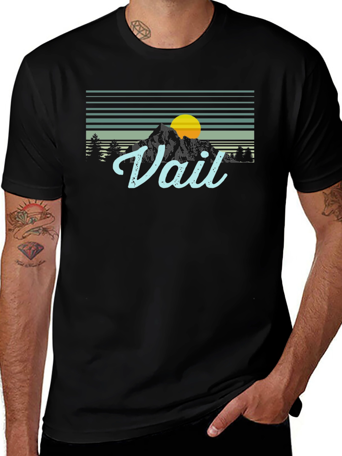 Vail Mountain Sunset Graphic Tee