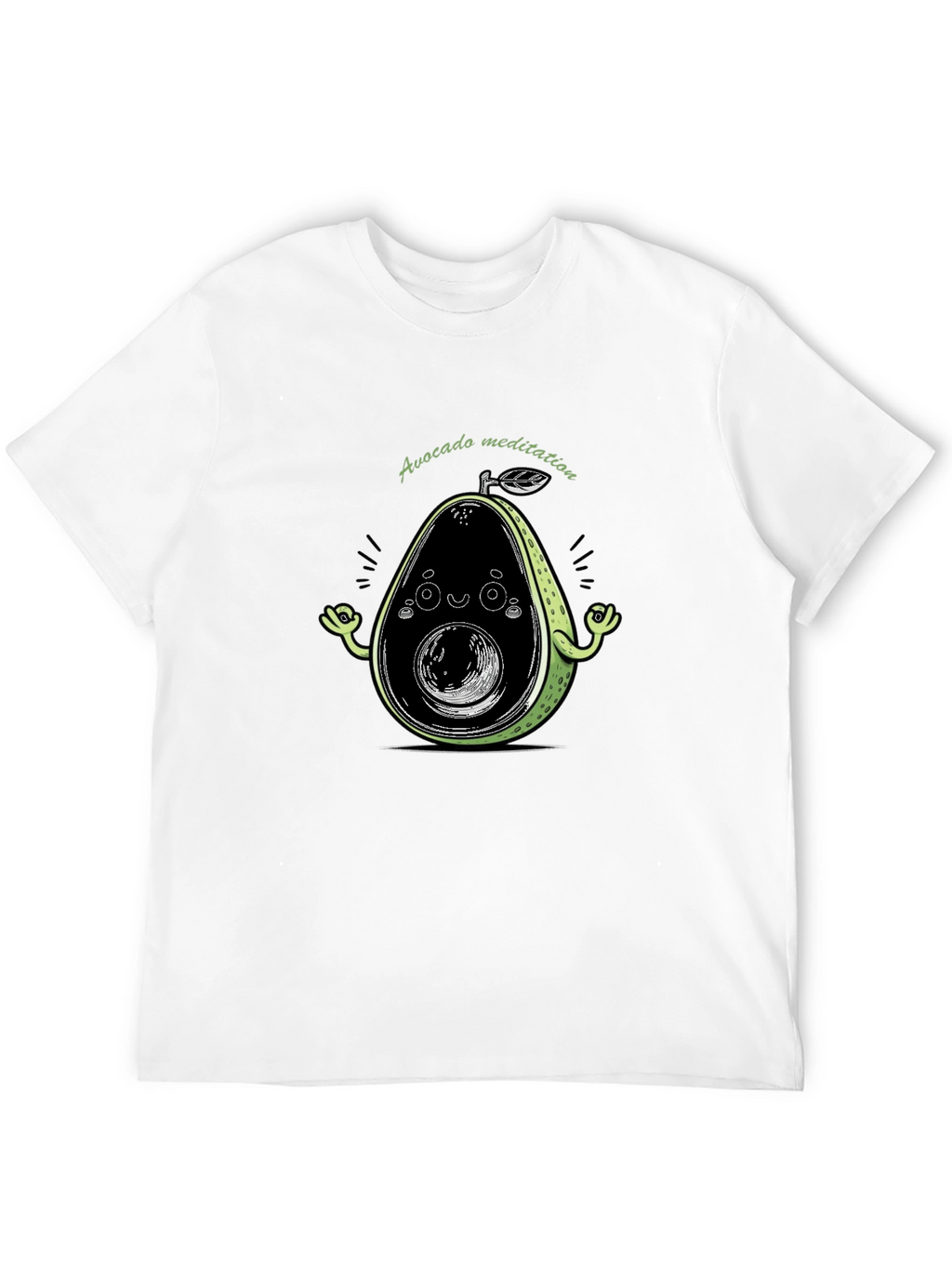 Avocado Meditation Black T-Shirt