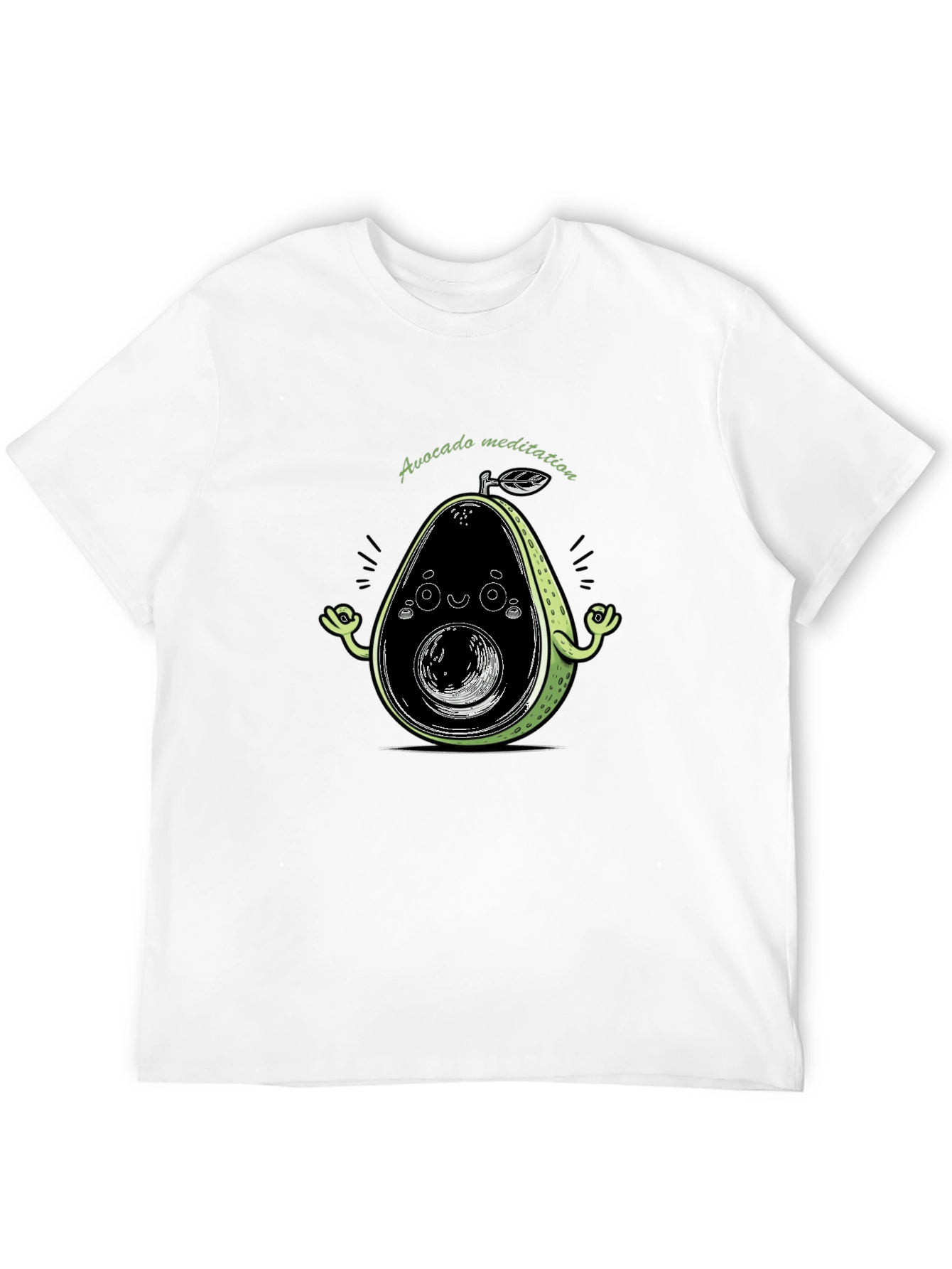 Avocado Meditation Black T-Shirt