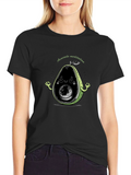 Avocado Meditation Black T-Shirt