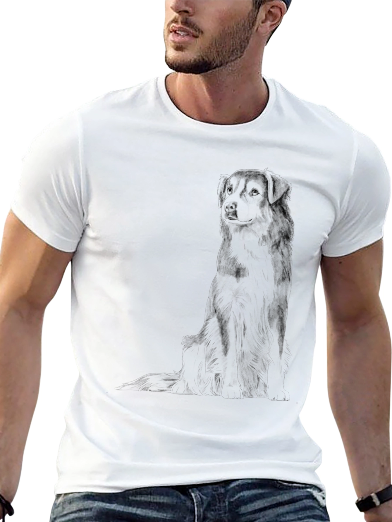 Dog Graphic Black T-Shirt | Unique Casual Wear