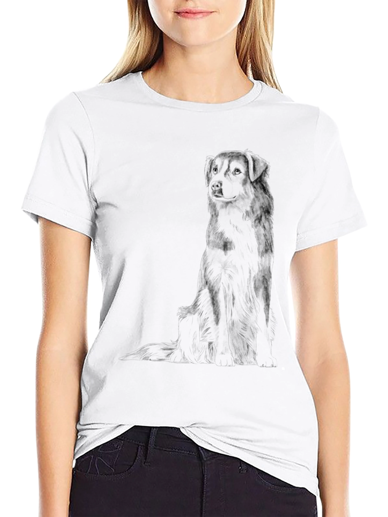 Dog Graphic Black T-Shirt | Unique Casual Wear