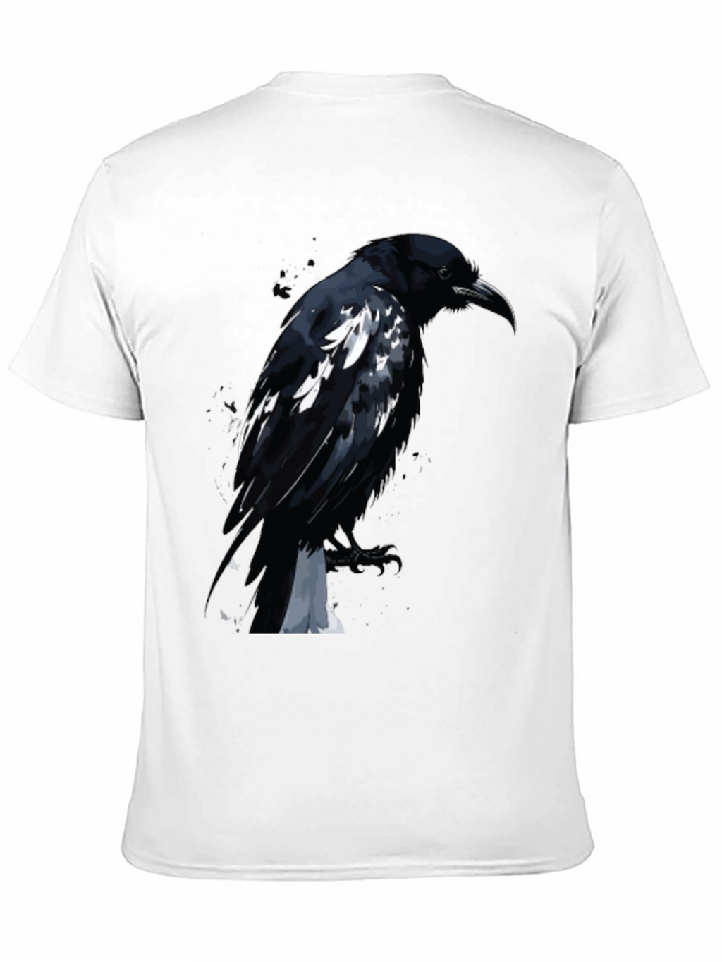 Raven Graphic Tee - Black Cotton T-Shirt