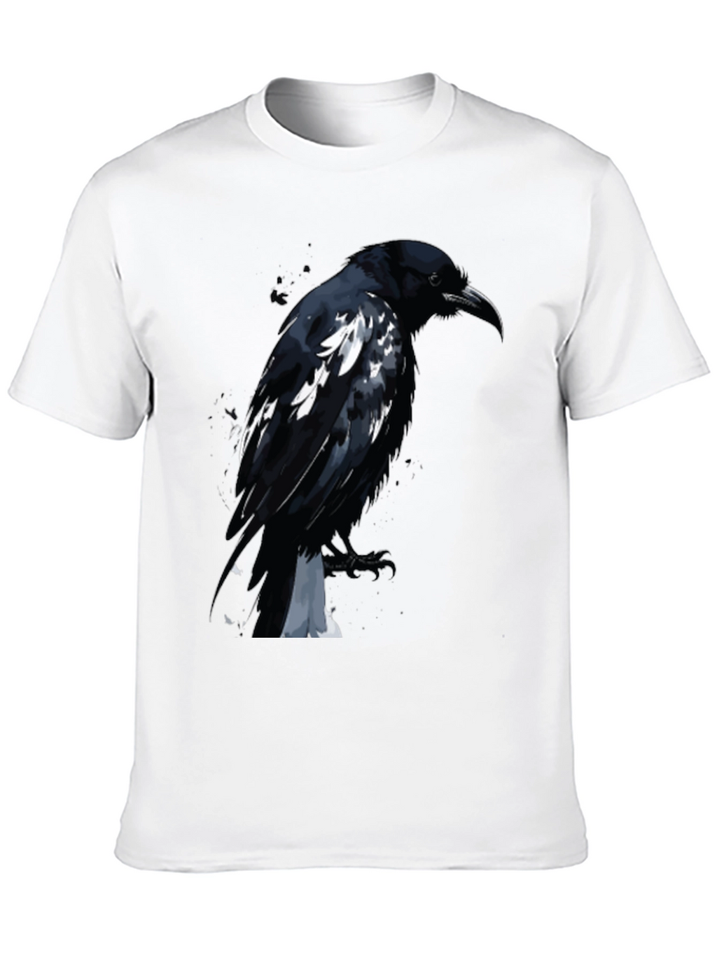 Raven Graphic Tee - Black Cotton T-Shirt