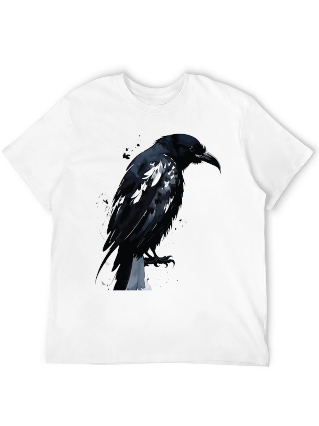 Raven Graphic Tee - Black Cotton T-Shirt