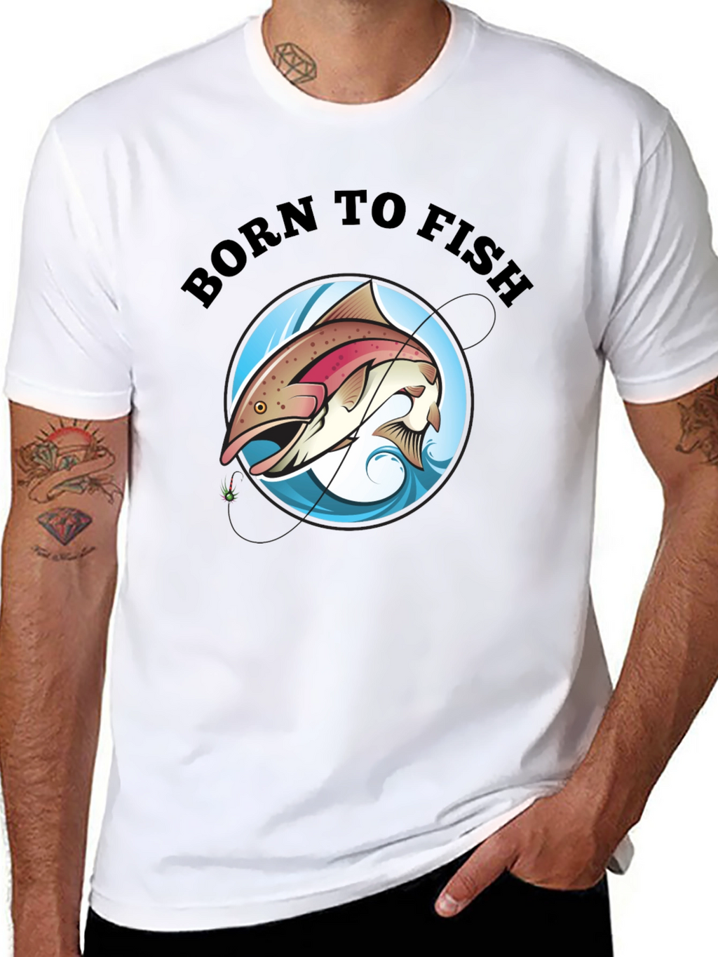 Born to Fish Black T-Shirt