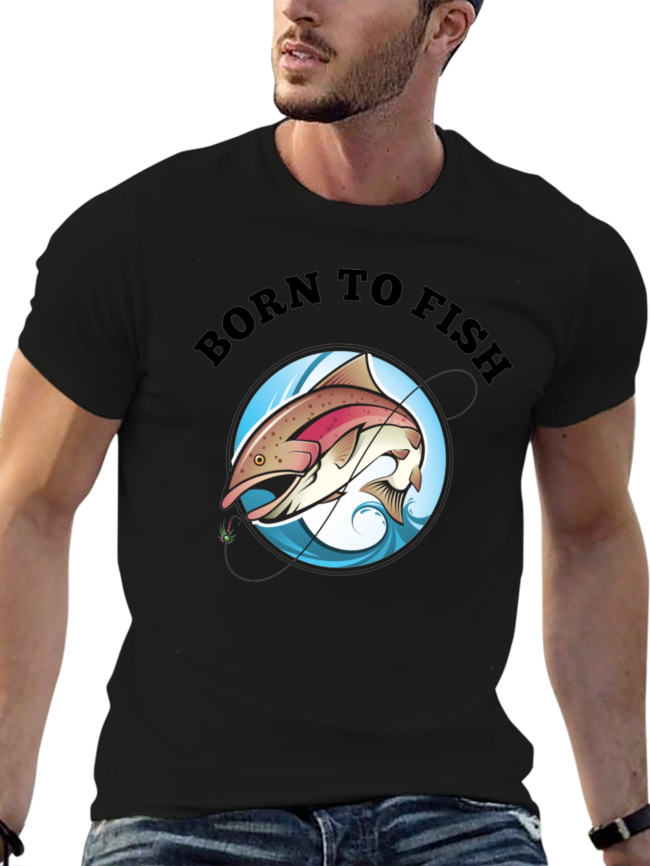 Born to Fish Black T-Shirt