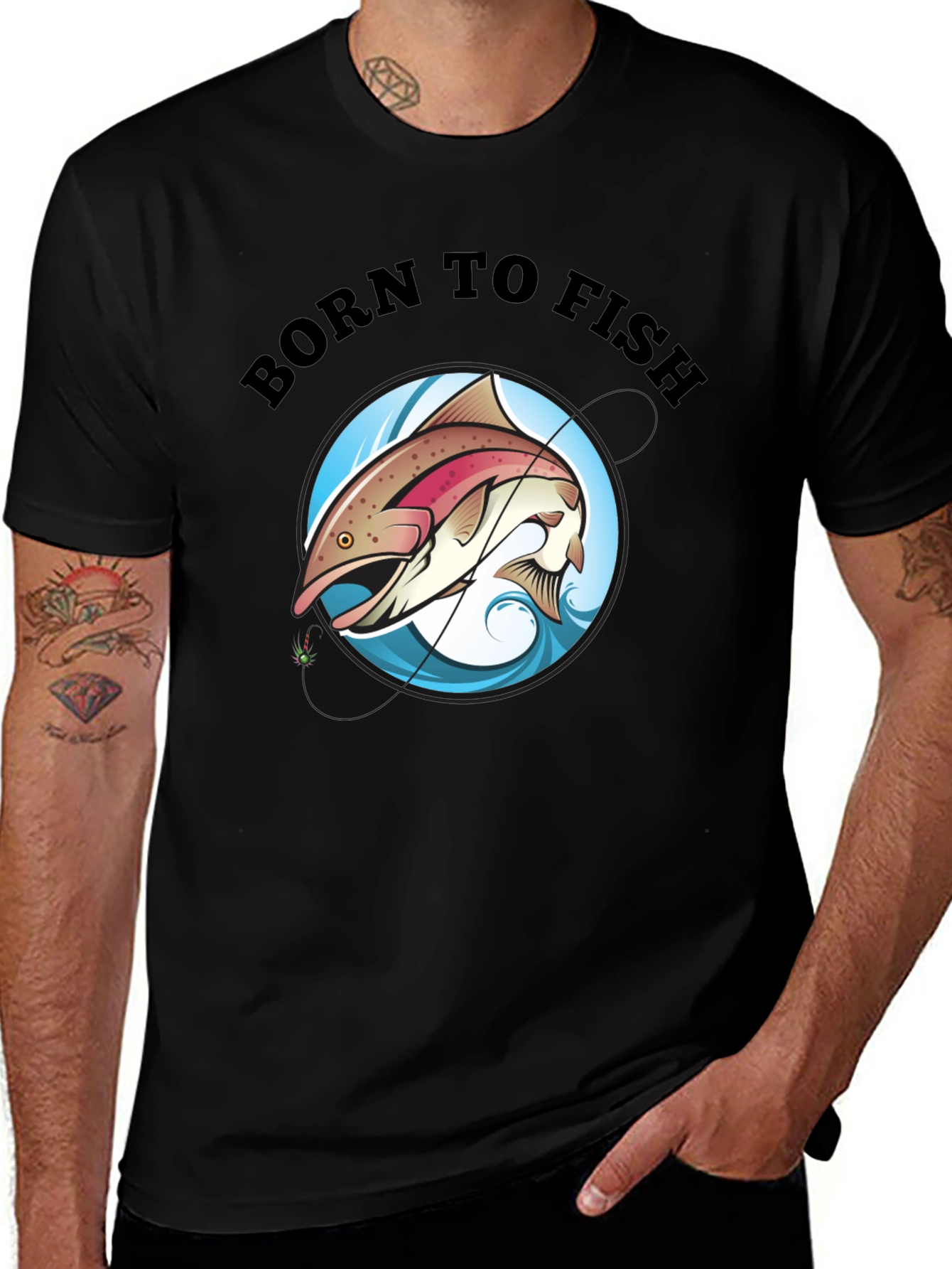 Born to Fish Black T-Shirt