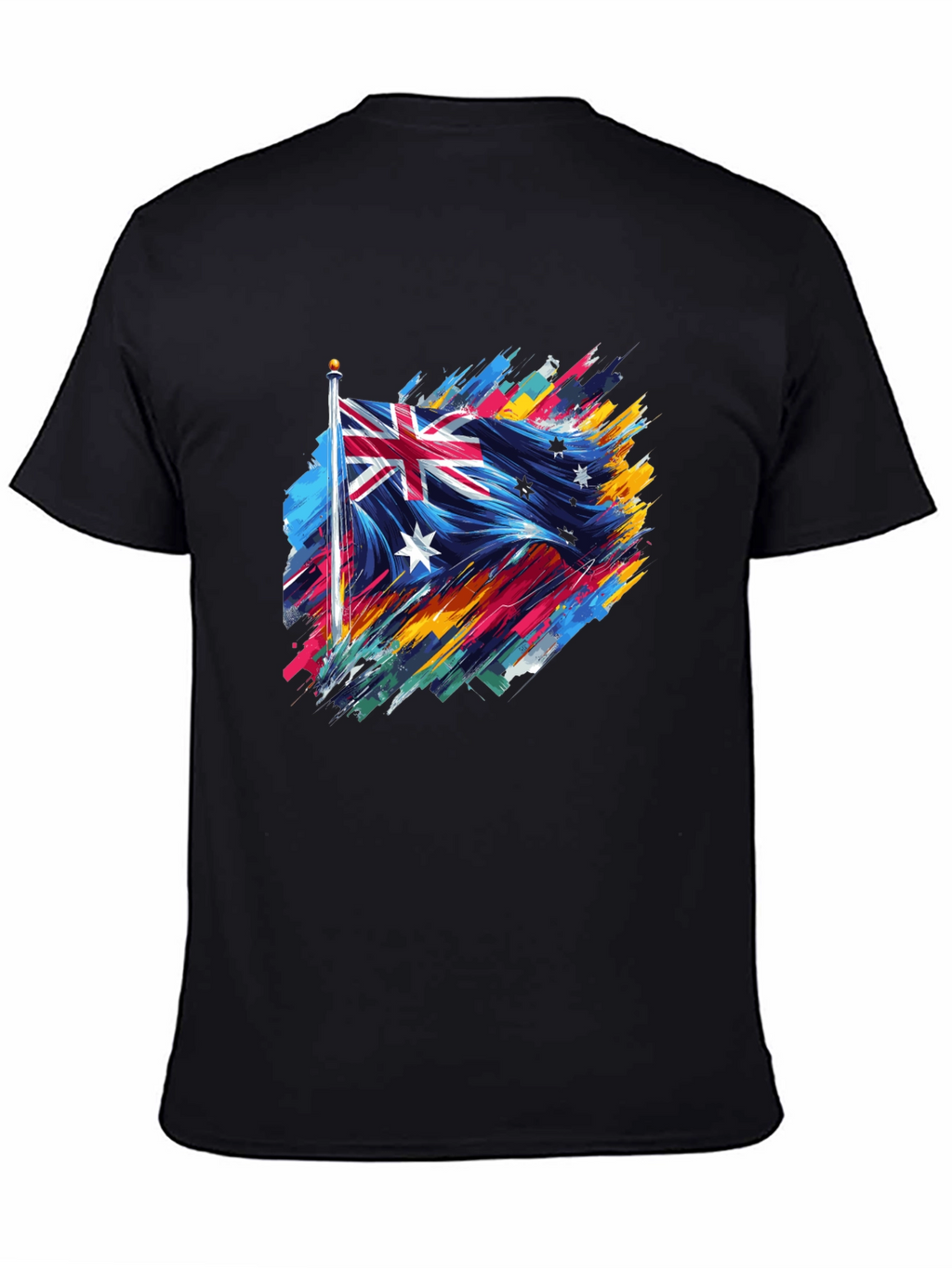 Abstract Australia Flag Graphic T-Shirt