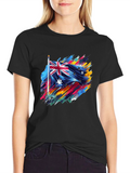 Abstract Australia Flag Graphic T-Shirt
