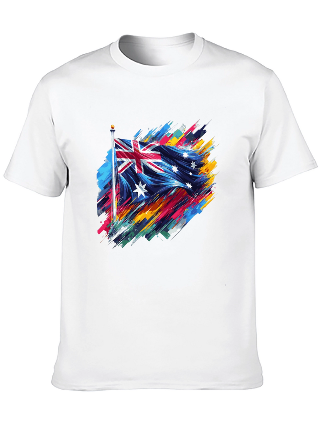 Abstract Australia Flag Graphic T-Shirt