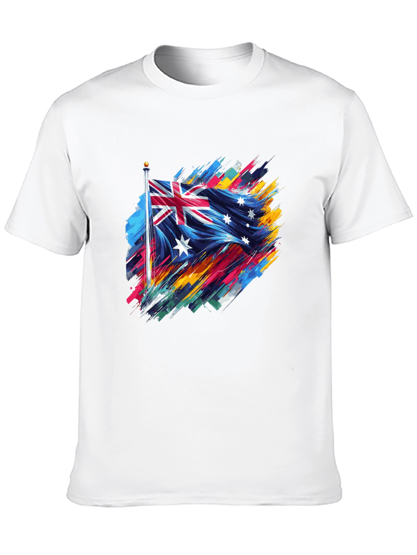 Abstract Australia Flag Graphic T-Shirt