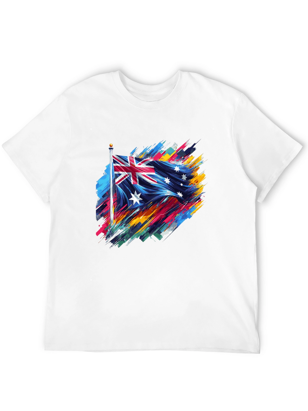 Abstract Australia Flag Graphic T-Shirt