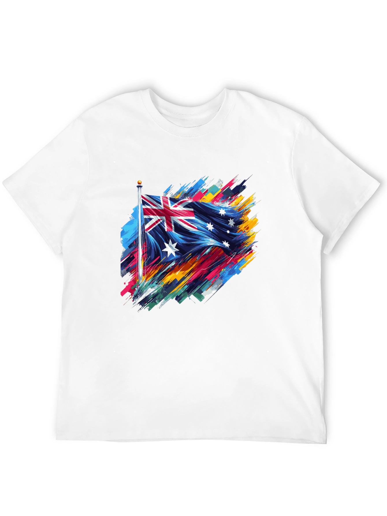 Abstract Australia Flag Graphic T-Shirt