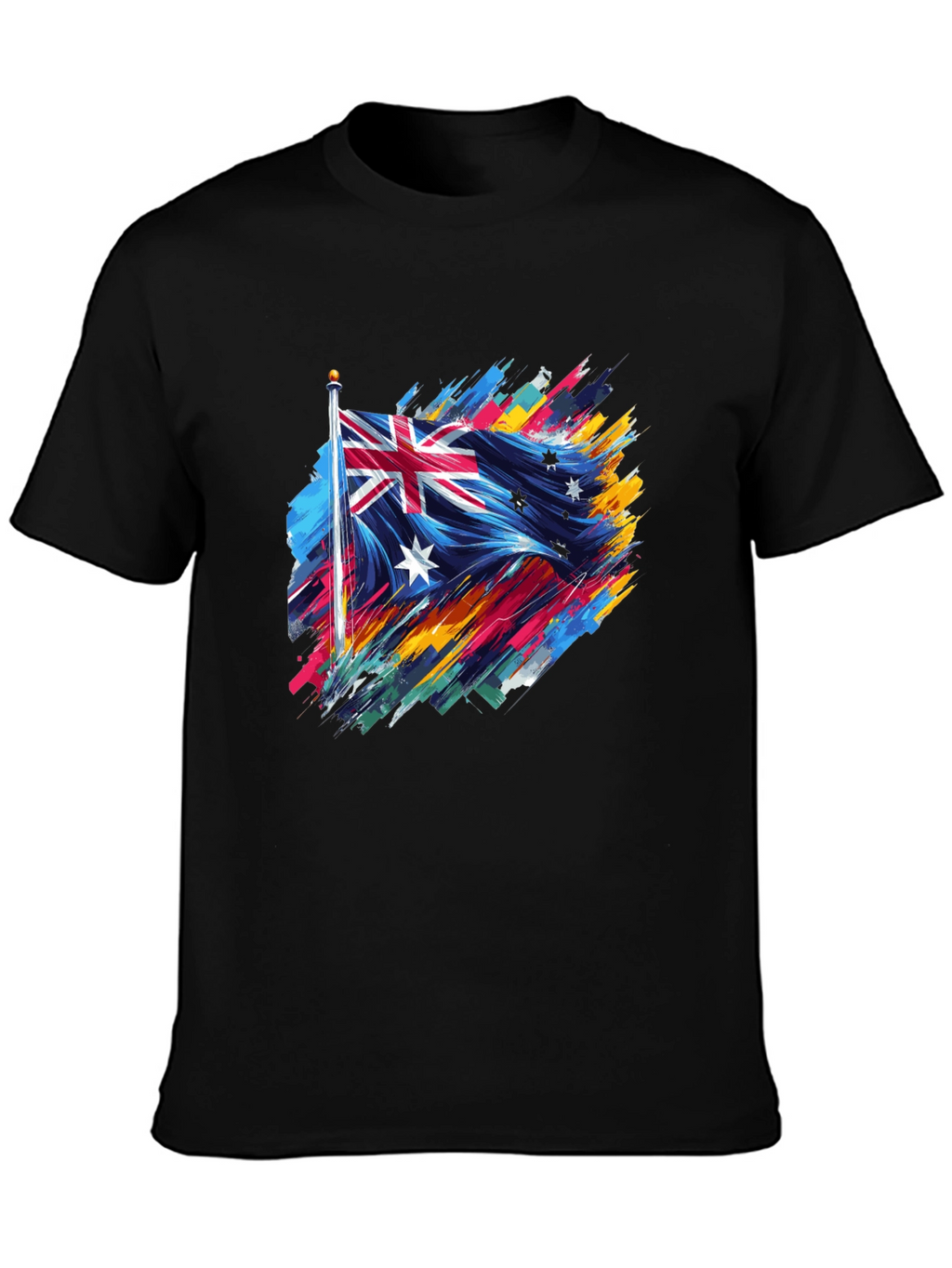 Abstract Australia Flag Graphic T-Shirt