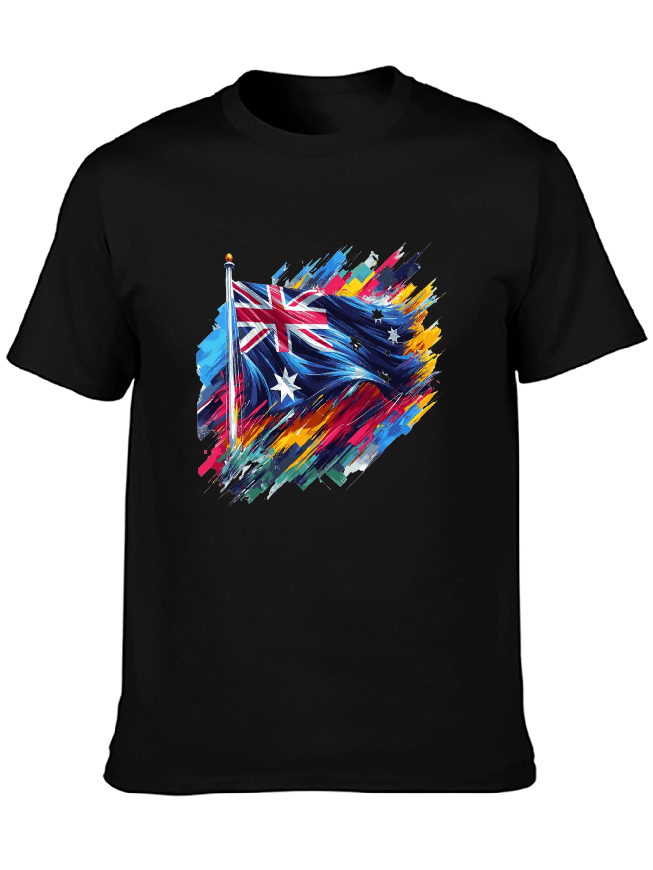 Abstract Australia Flag Graphic T-Shirt