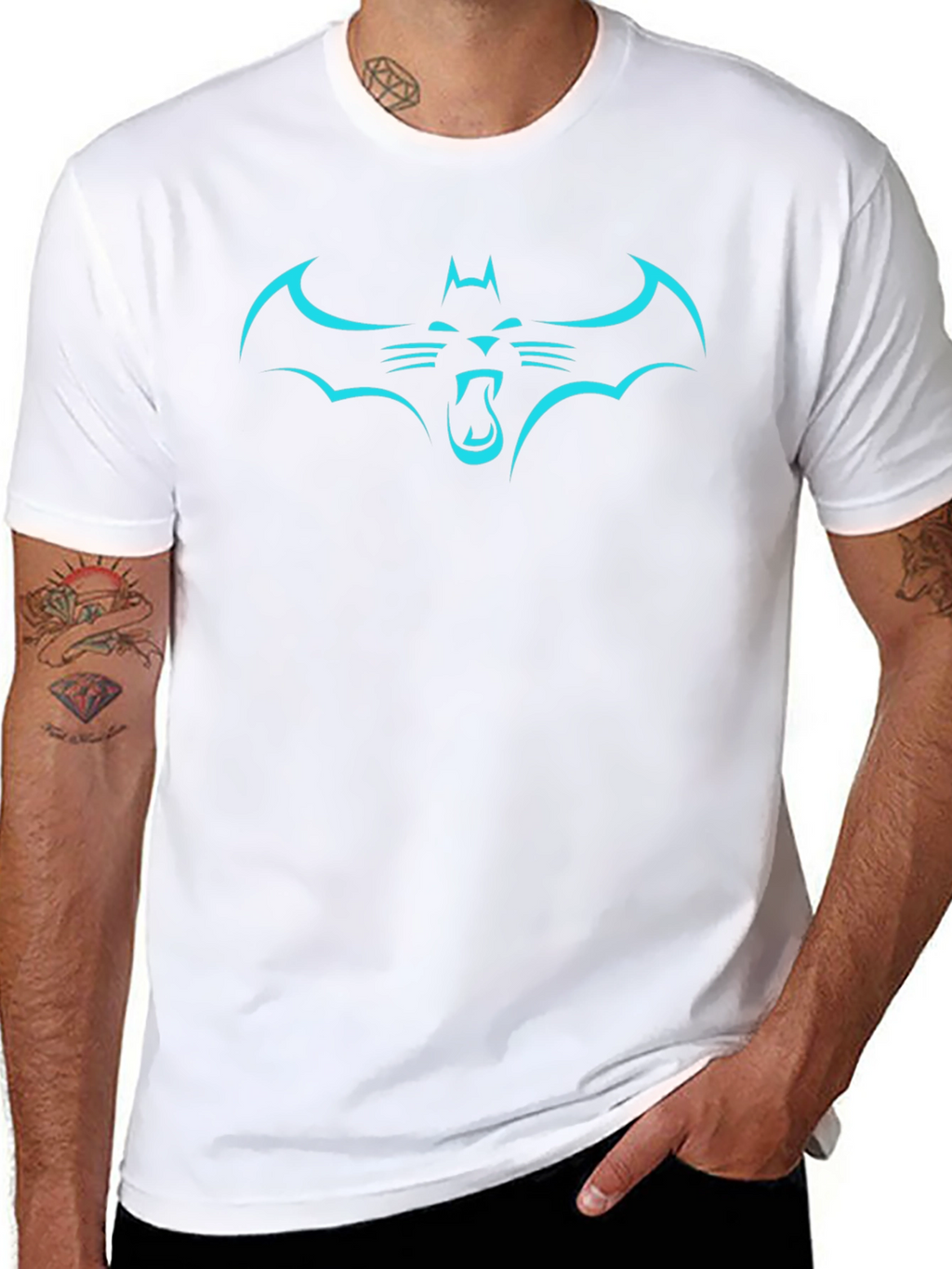 Batman Cat T-Shirt - Graphic Tee - Black
