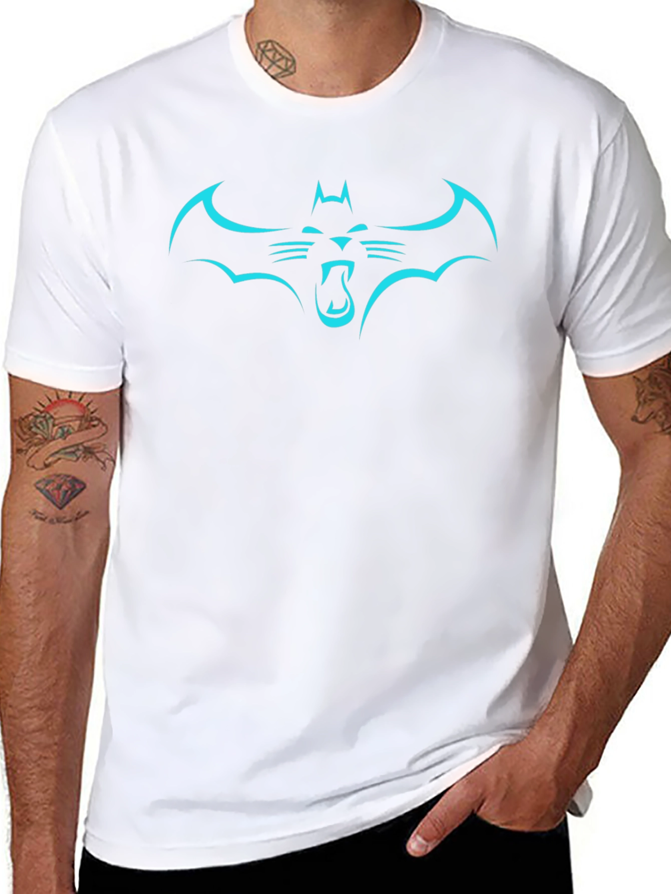 Batman Cat T-Shirt - Graphic Tee - Black