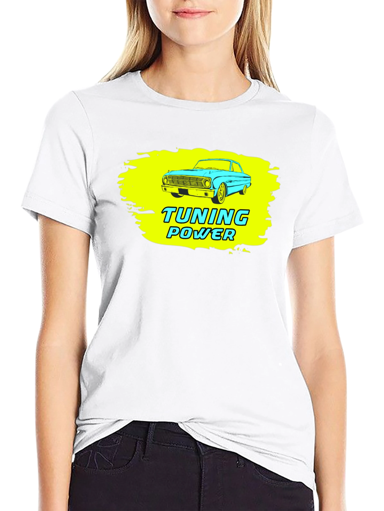 Tuning Power Car Graphic Black T-Shirt