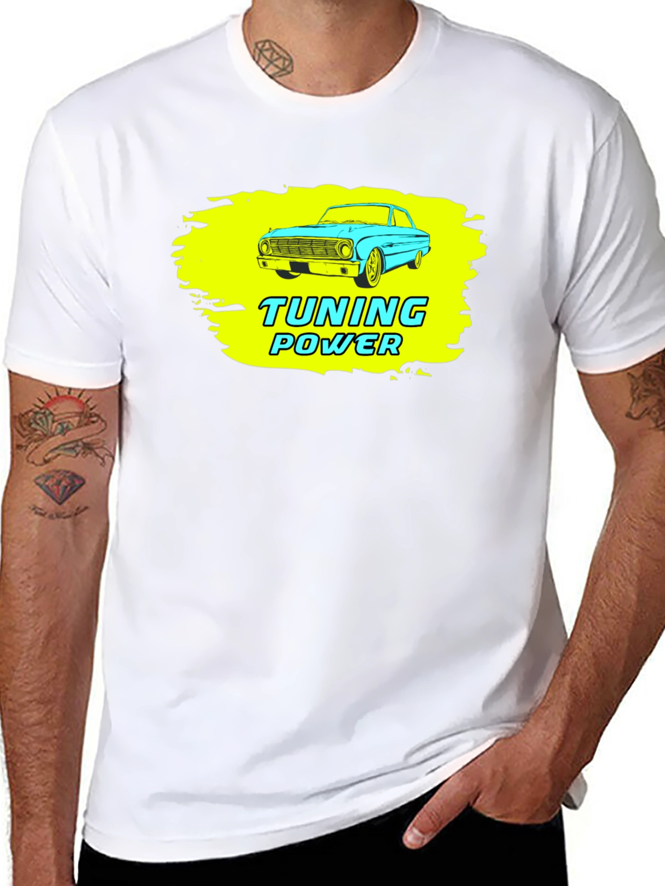 Tuning Power Car Graphic Black T-Shirt