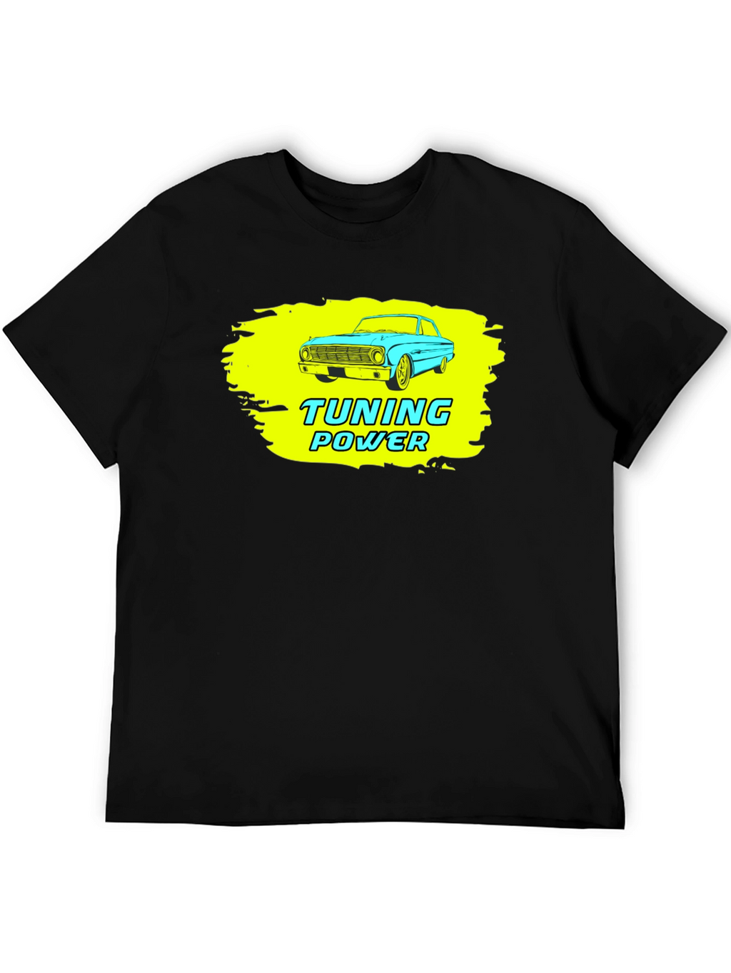 Tuning Power Car Graphic Black T-Shirt