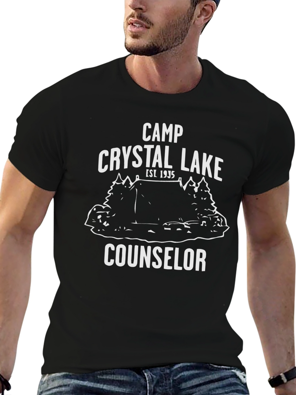 Camp Crystal Lake Counselor Black T-Shirt