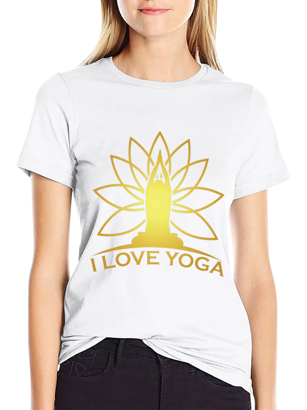 I Love Yoga Black T-Shirt