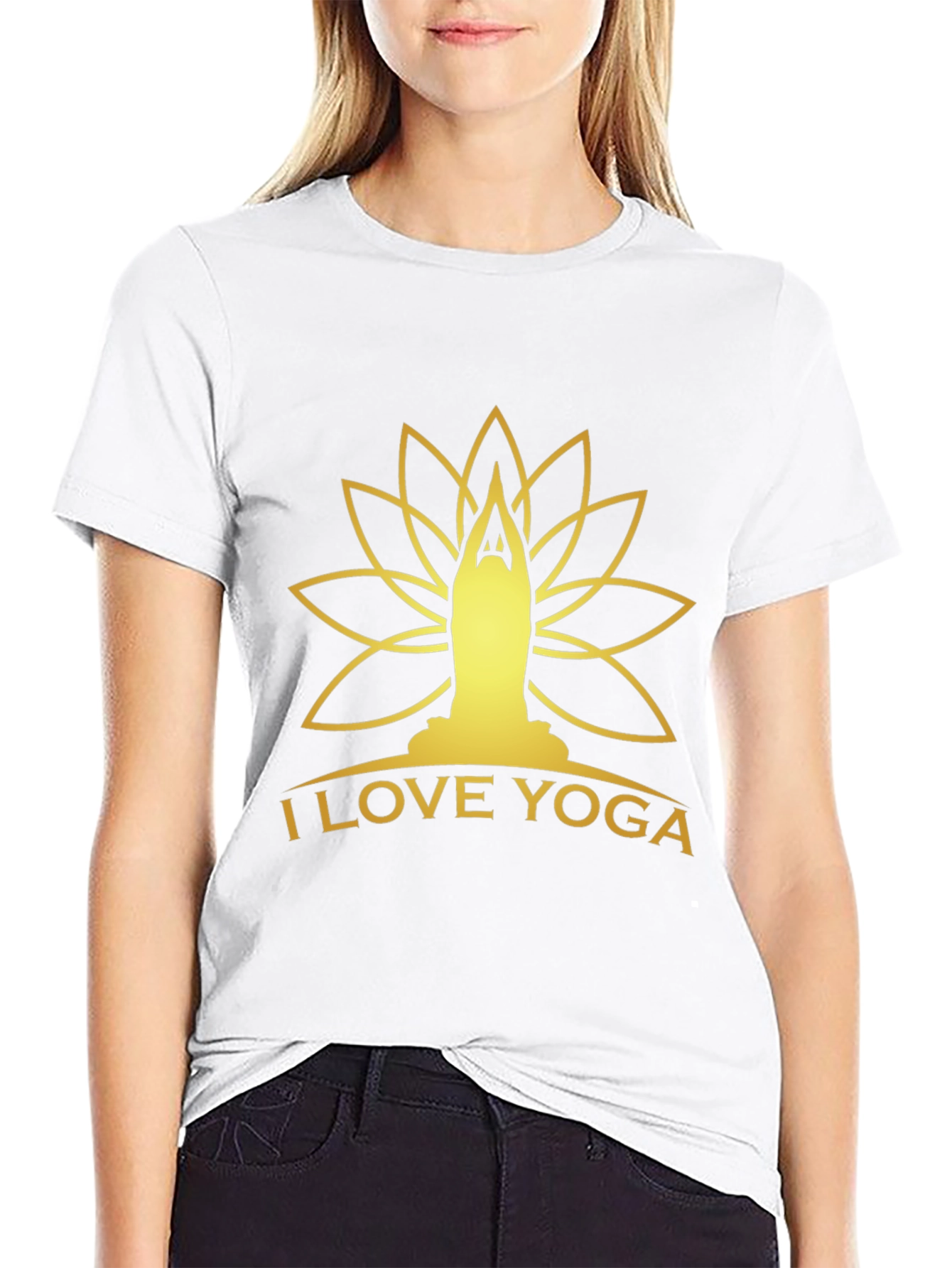 I Love Yoga Black T-Shirt