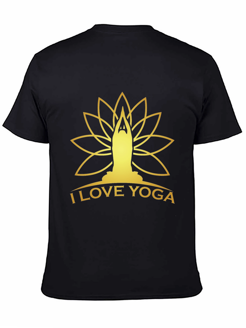 I Love Yoga Black T-Shirt