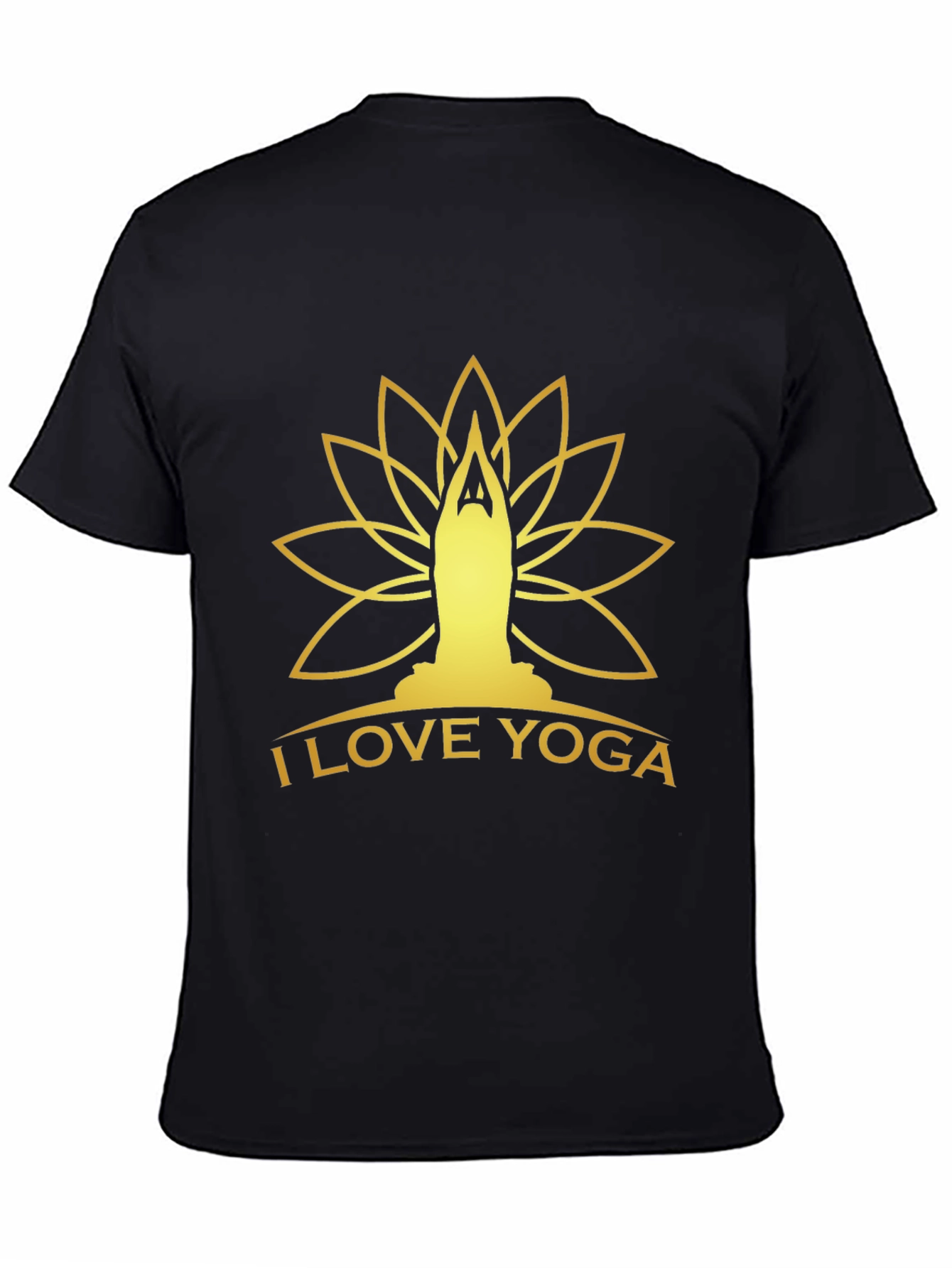 I Love Yoga Black T-Shirt