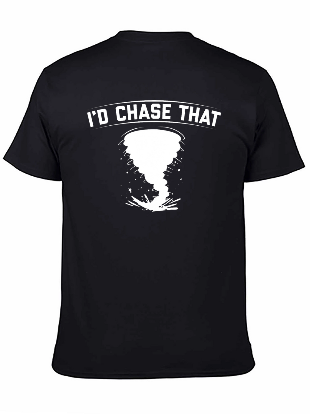 Id Chase That Tornado Black Graphic T-Shirt